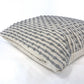 Handwoven cream and gray wool stripe pillow cover