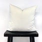 White velvet pillow cover