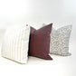 Dusty plum purple linen pillow cover