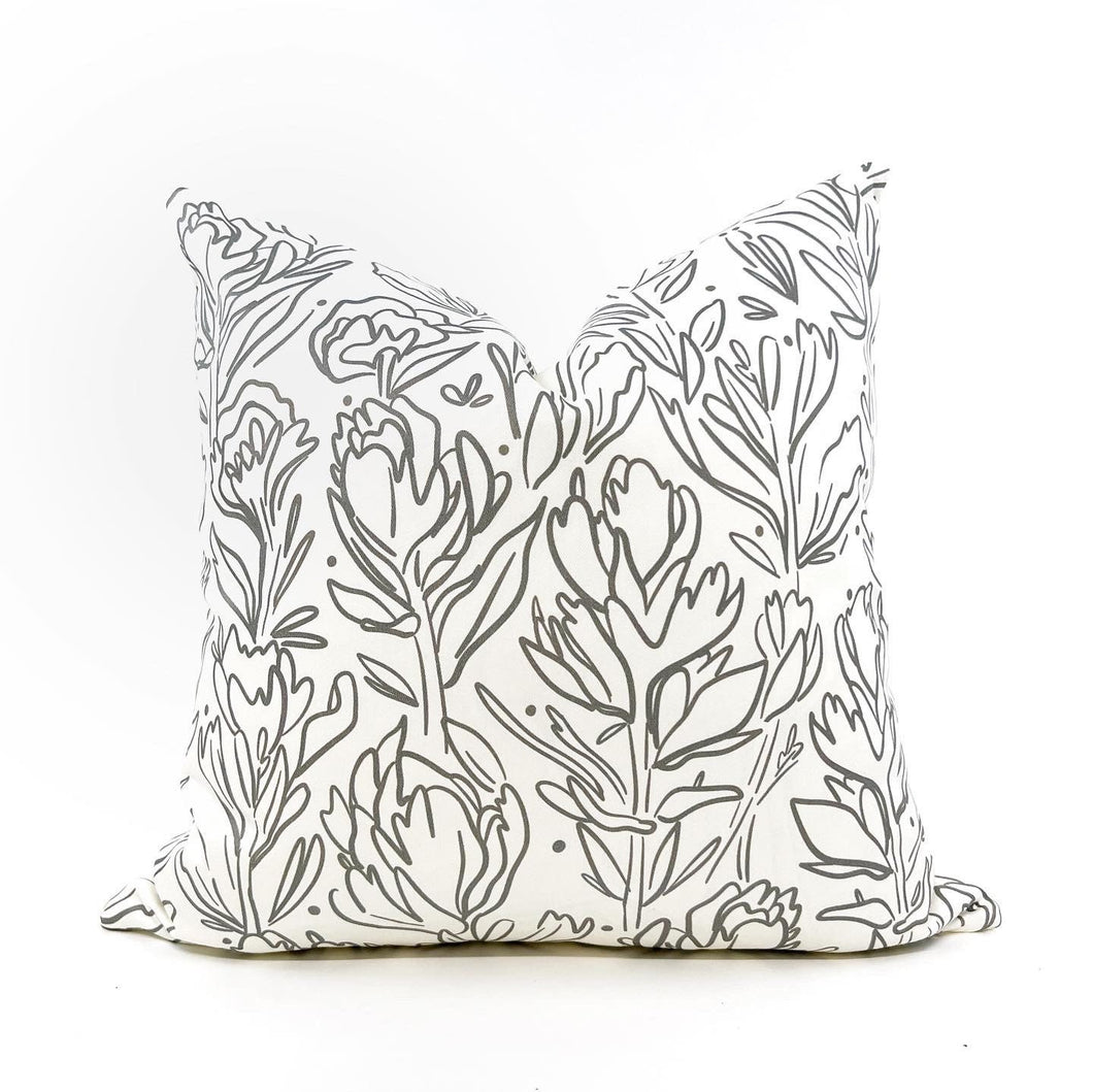 Abstract floral pillow cover