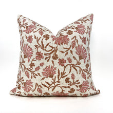 Load image into Gallery viewer, Pink wildflower pillow cover
