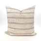 Neutral stripe pillow cover