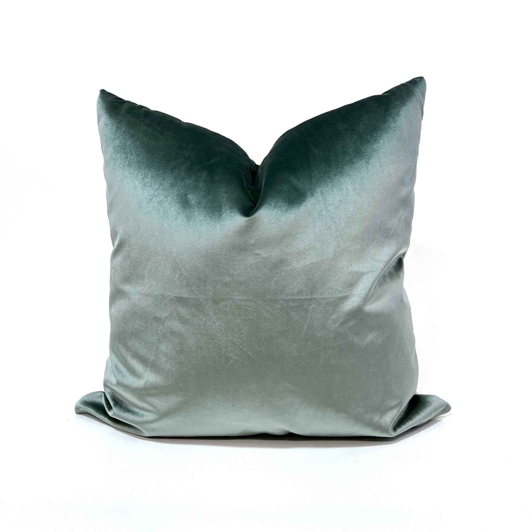 Sage green velvet pillow sale