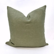 Load image into Gallery viewer, Pillow cover combo #14, oatmeal and black stripe cover, jewel-toned medallion cover, sage green linen cover
