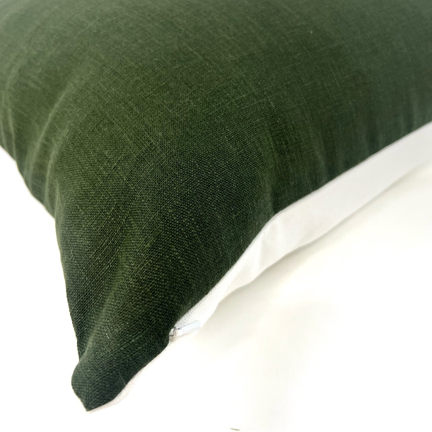 Moss green linen